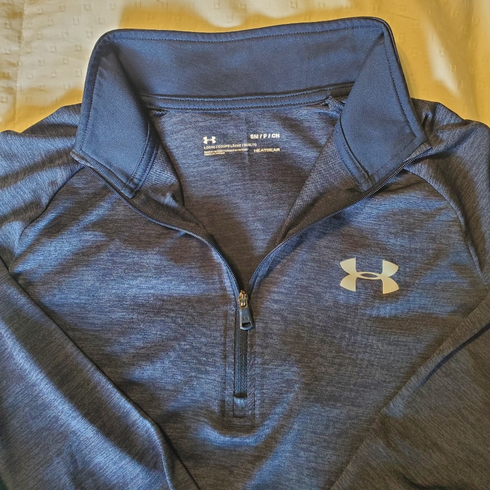 Under Armour quarter zip, blue, small